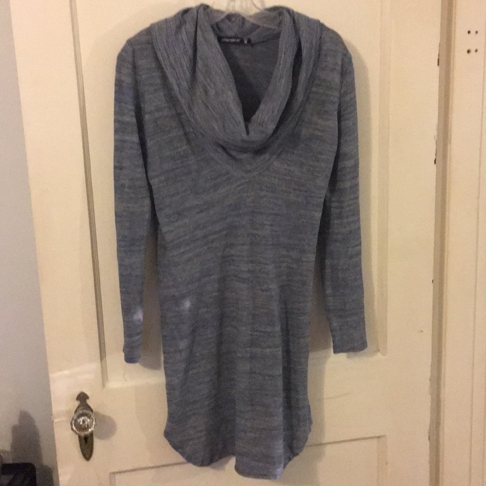 Blue Tunic with cowl neck